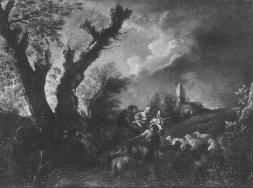 Scena pastorale - Villa Franceschini, Arcugnano, Vicenza, attribuito